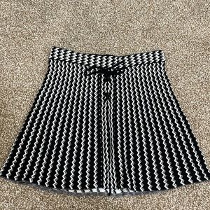 Chevron Print Knit Candies Skater Skirt